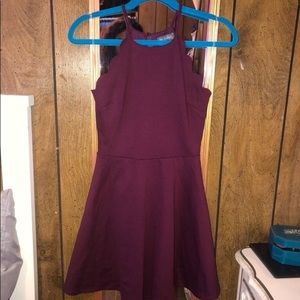 Burgandy spaghetti strap dress
